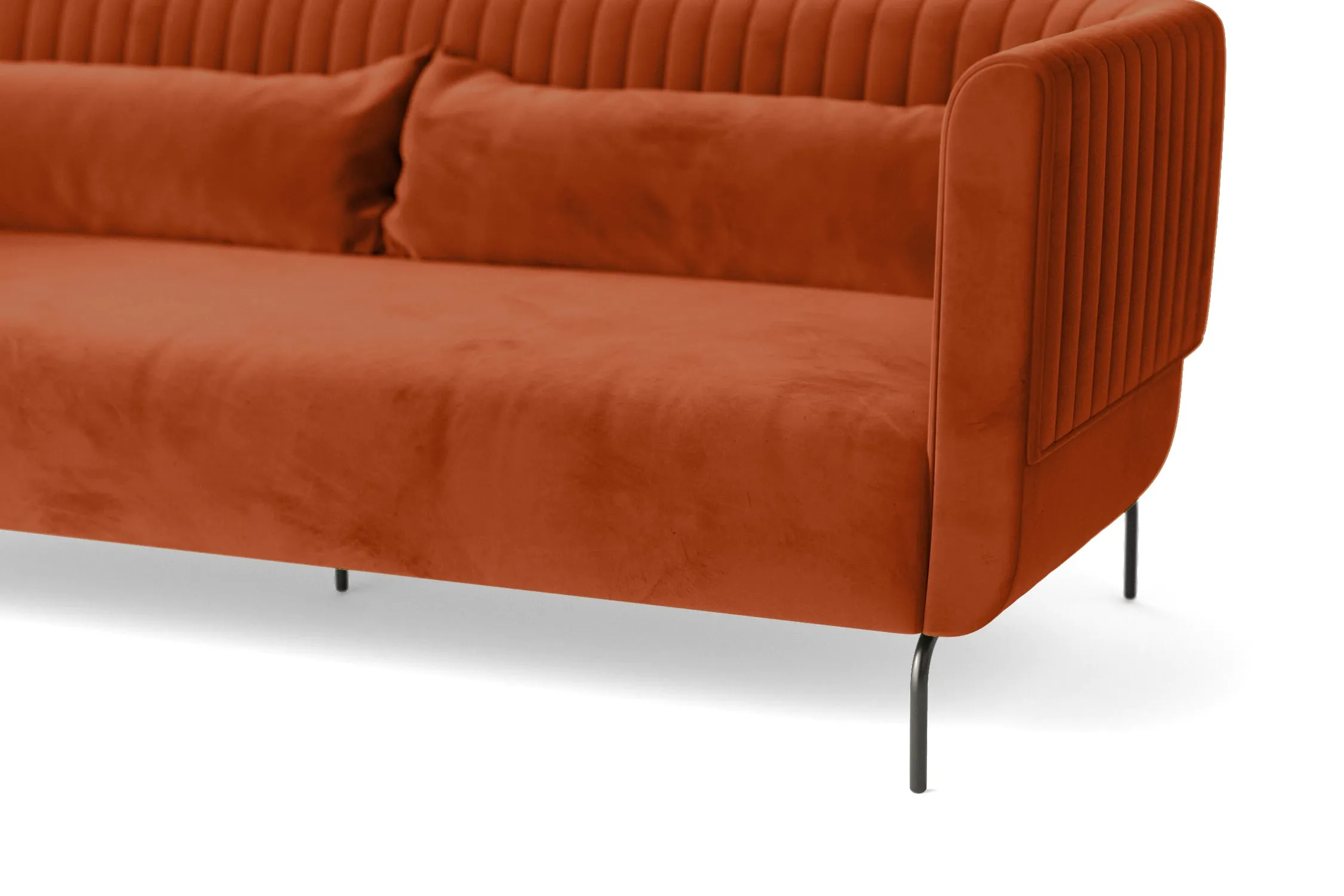 Jackson 2 Seater Sofa Orange Velvet