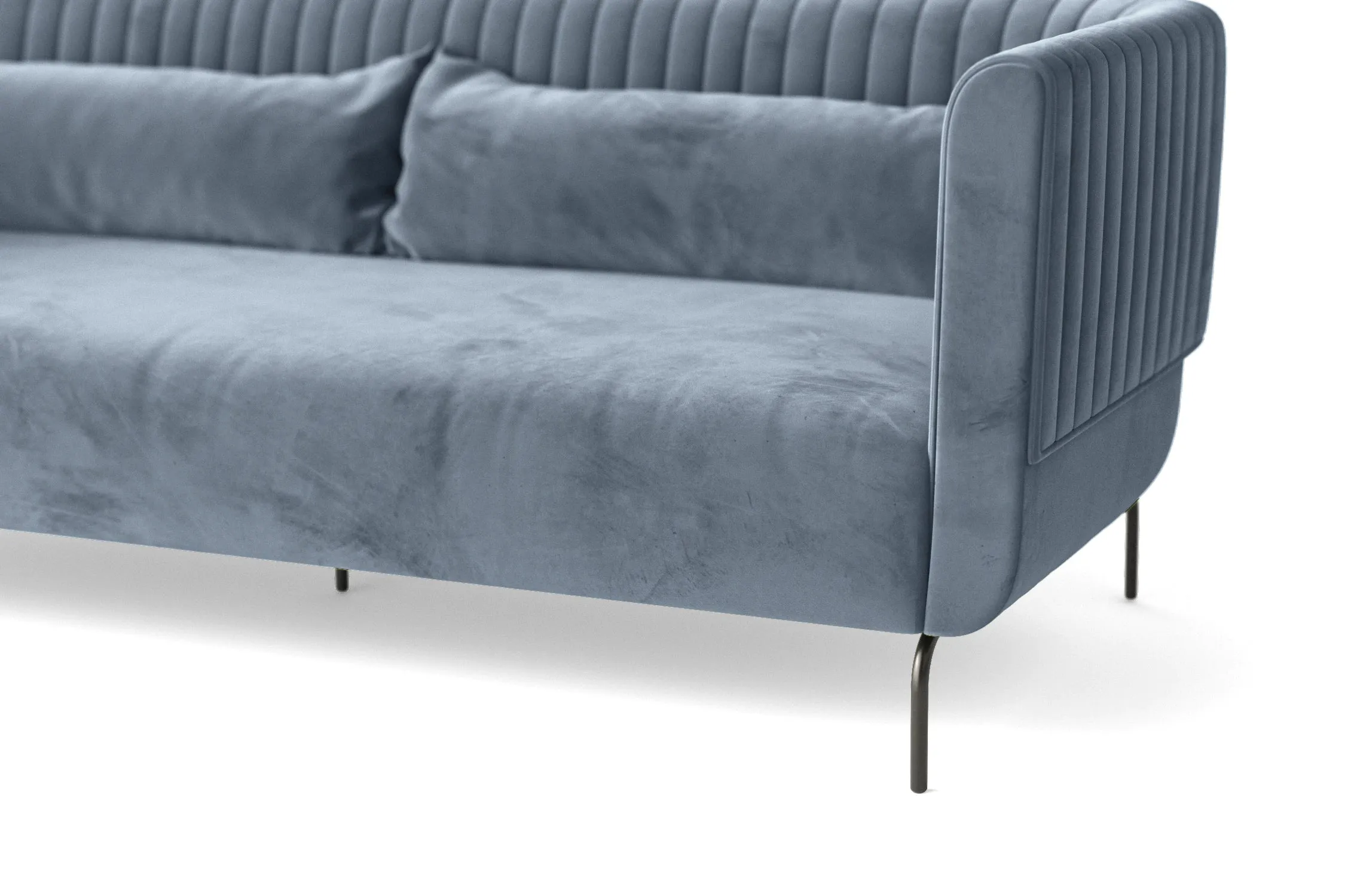 Jackson 3 Seater Sofa Baby Blue Velvet