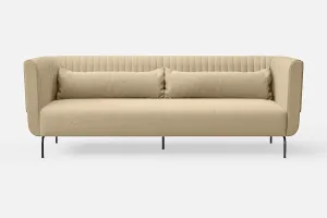 Jackson 3 Seater Sofa Beige Linen Fabric