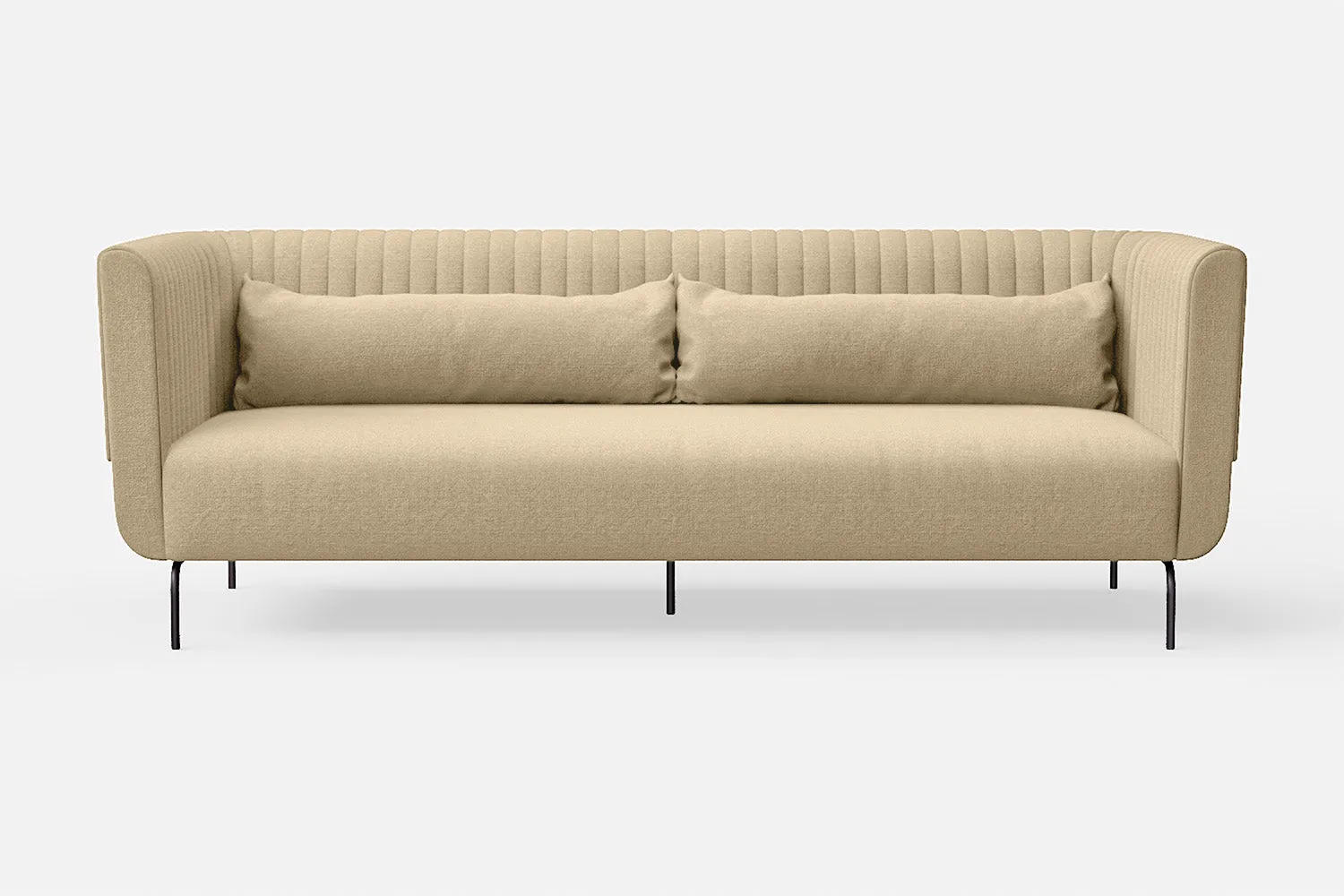 Jackson 3 Seater Sofa Beige Linen Fabric