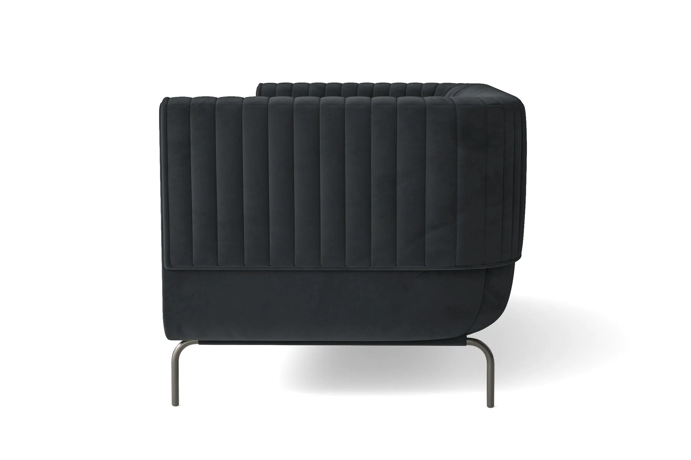 Jackson 3 Seater Sofa Dark Grey Velvet