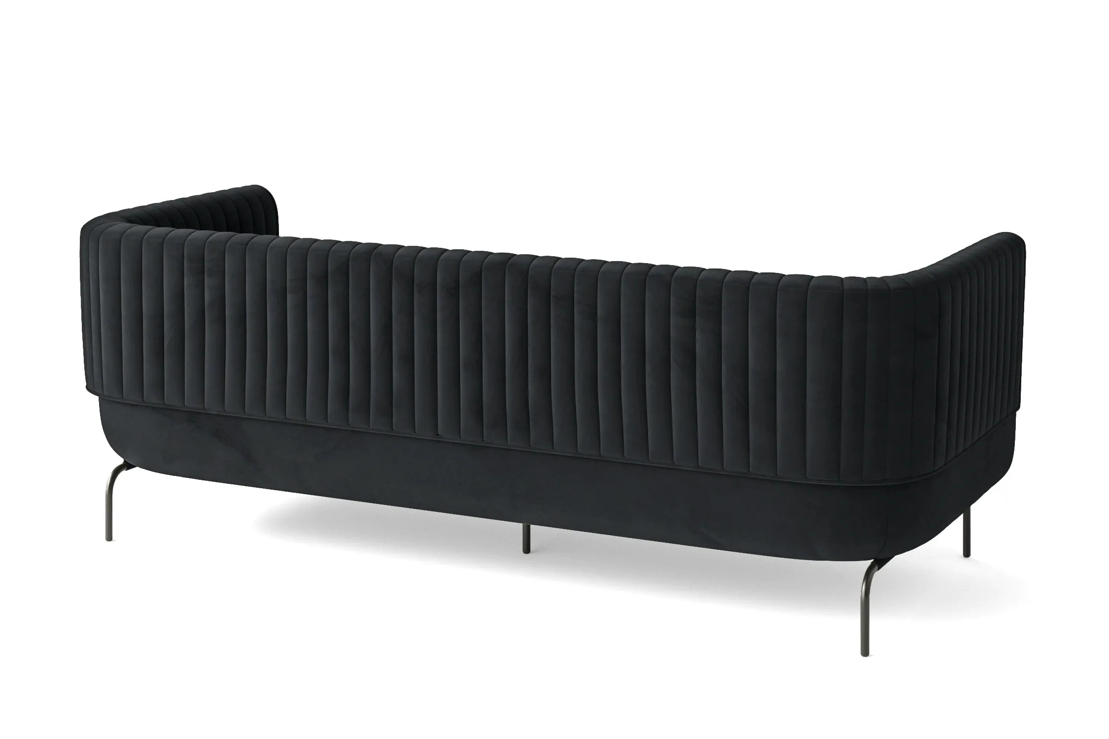 Jackson 3 Seater Sofa Dark Grey Velvet