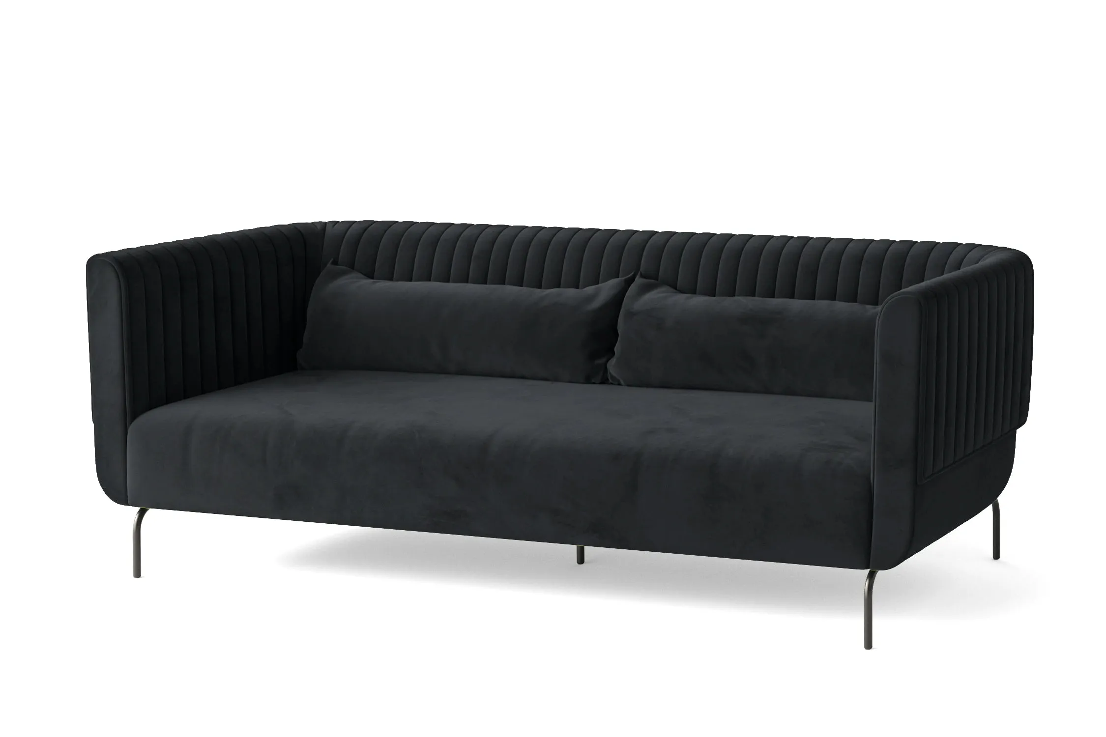 Jackson 3 Seater Sofa Dark Grey Velvet