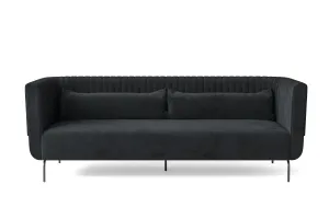 Jackson 3 Seater Sofa Dark Grey Velvet