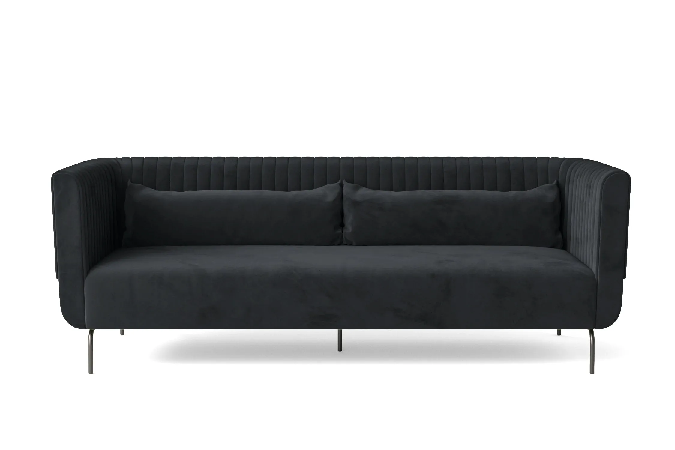 Jackson 3 Seater Sofa Dark Grey Velvet