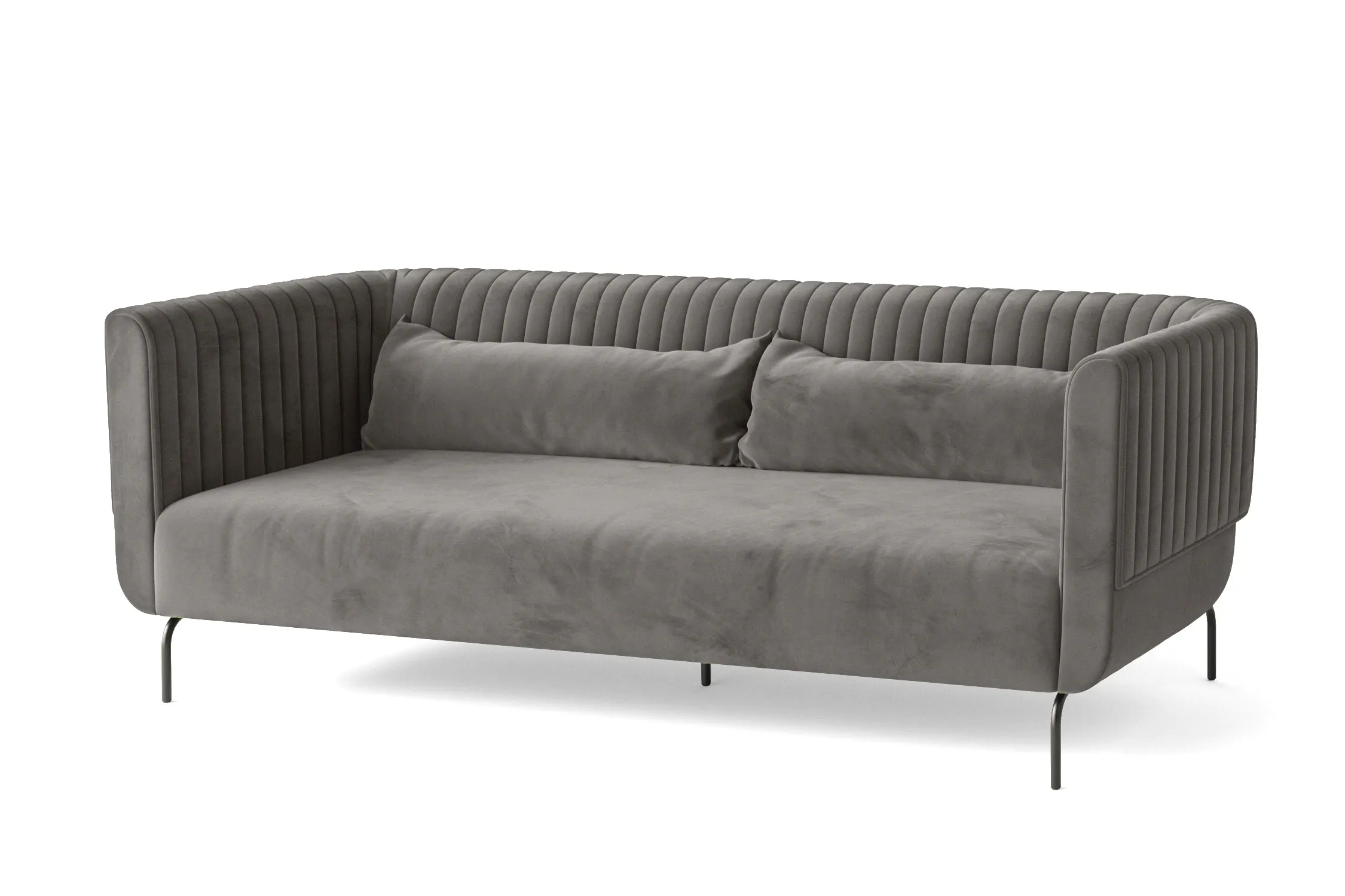 Jackson 3 Seater Sofa Grey Velvet