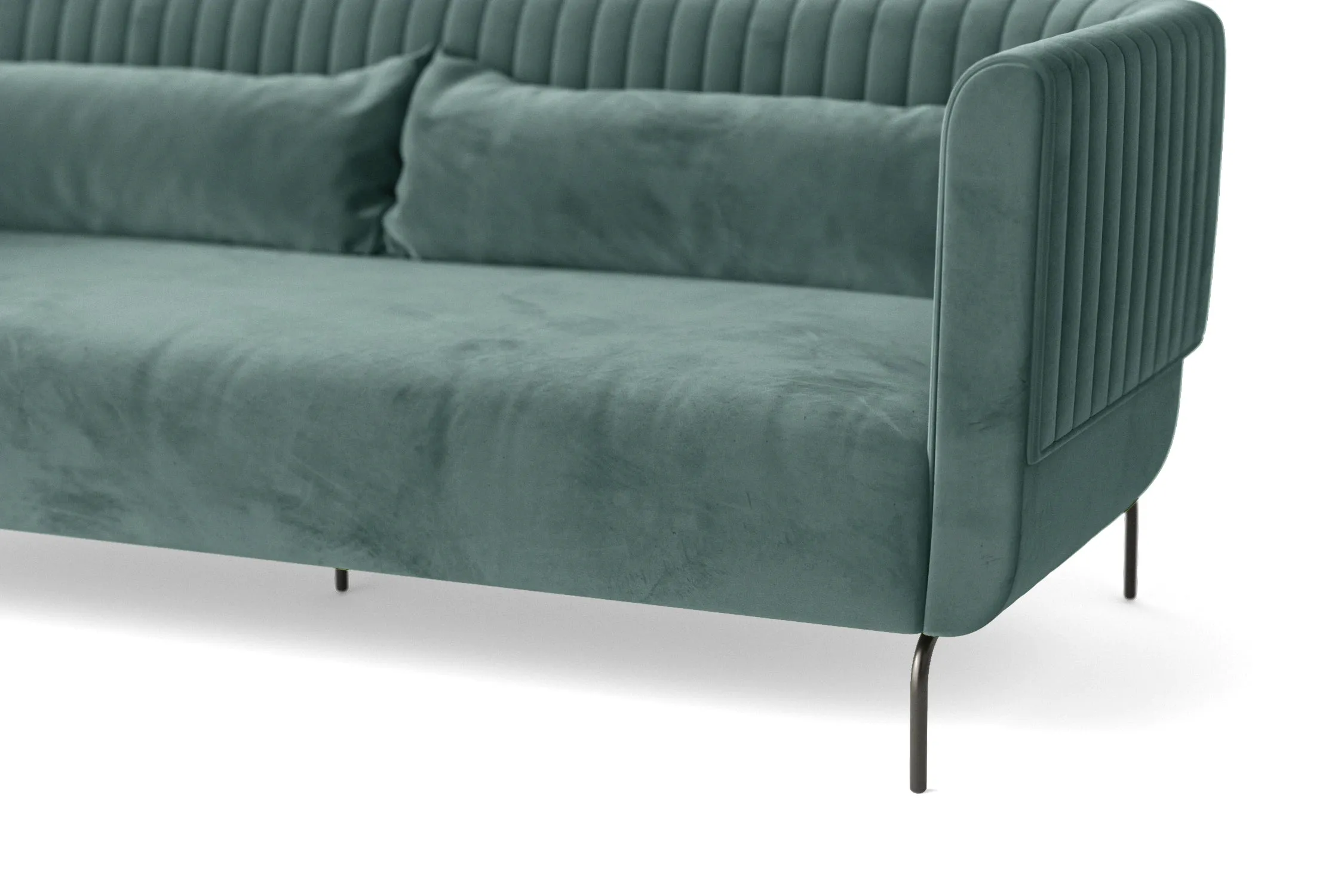 Jackson 3 Seater Sofa Teal Velvet