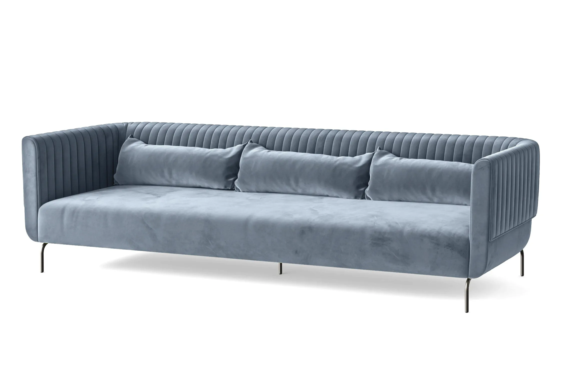 Jackson 4 Seater Sofa Baby Blue Velvet