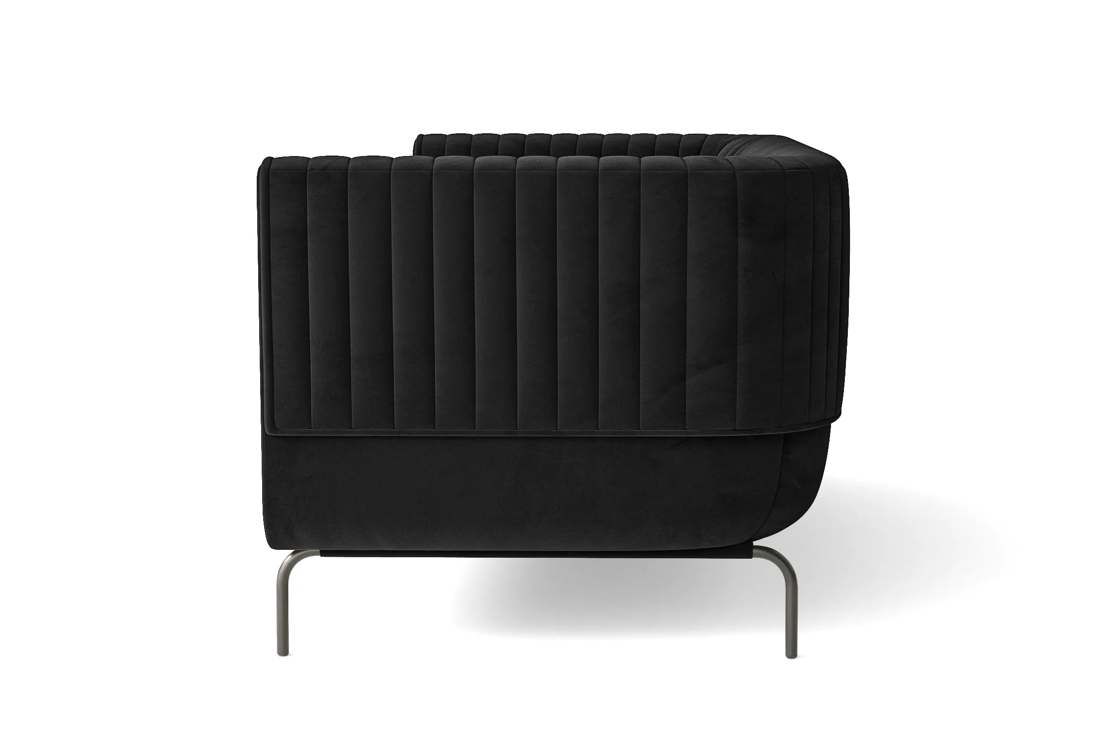 Jackson 4 Seater Sofa Black Velvet