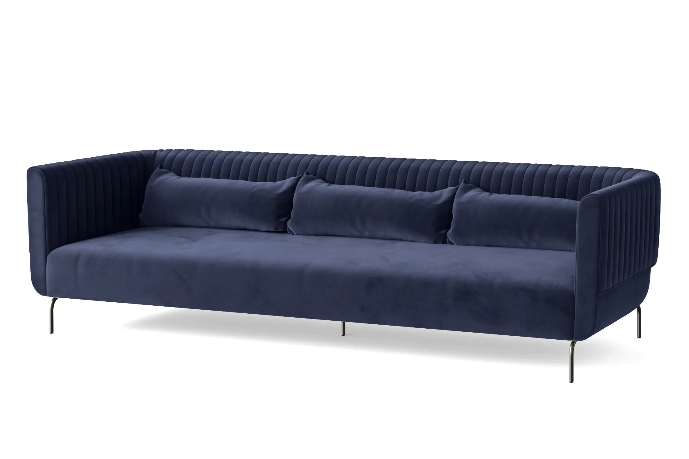 Jackson 4 Seater Sofa Dark Blue Velvet