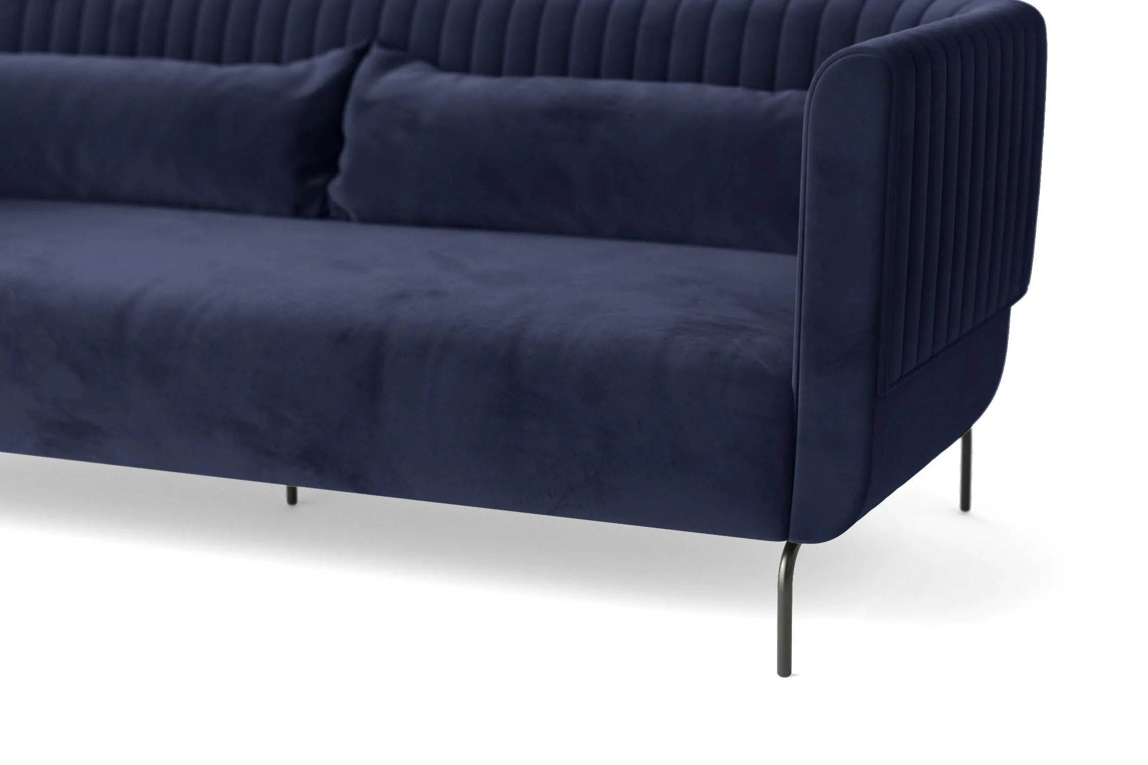 Jackson 4 Seater Sofa Dark Blue Velvet