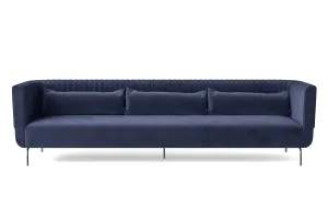 Jackson 4 Seater Sofa Dark Blue Velvet