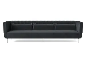 Jackson 4 Seater Sofa Dark Grey Velvet