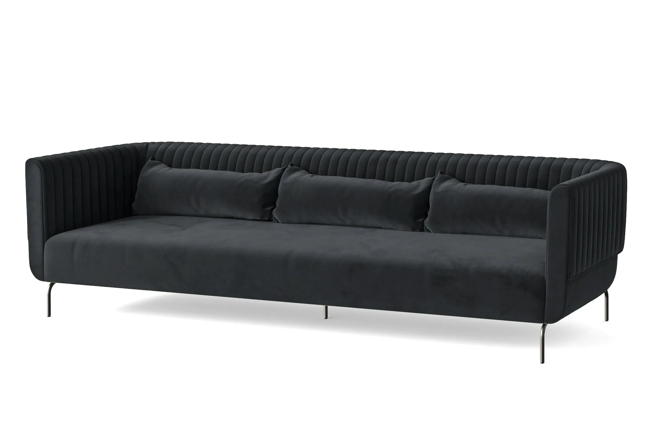 Jackson 4 Seater Sofa Dark Grey Velvet