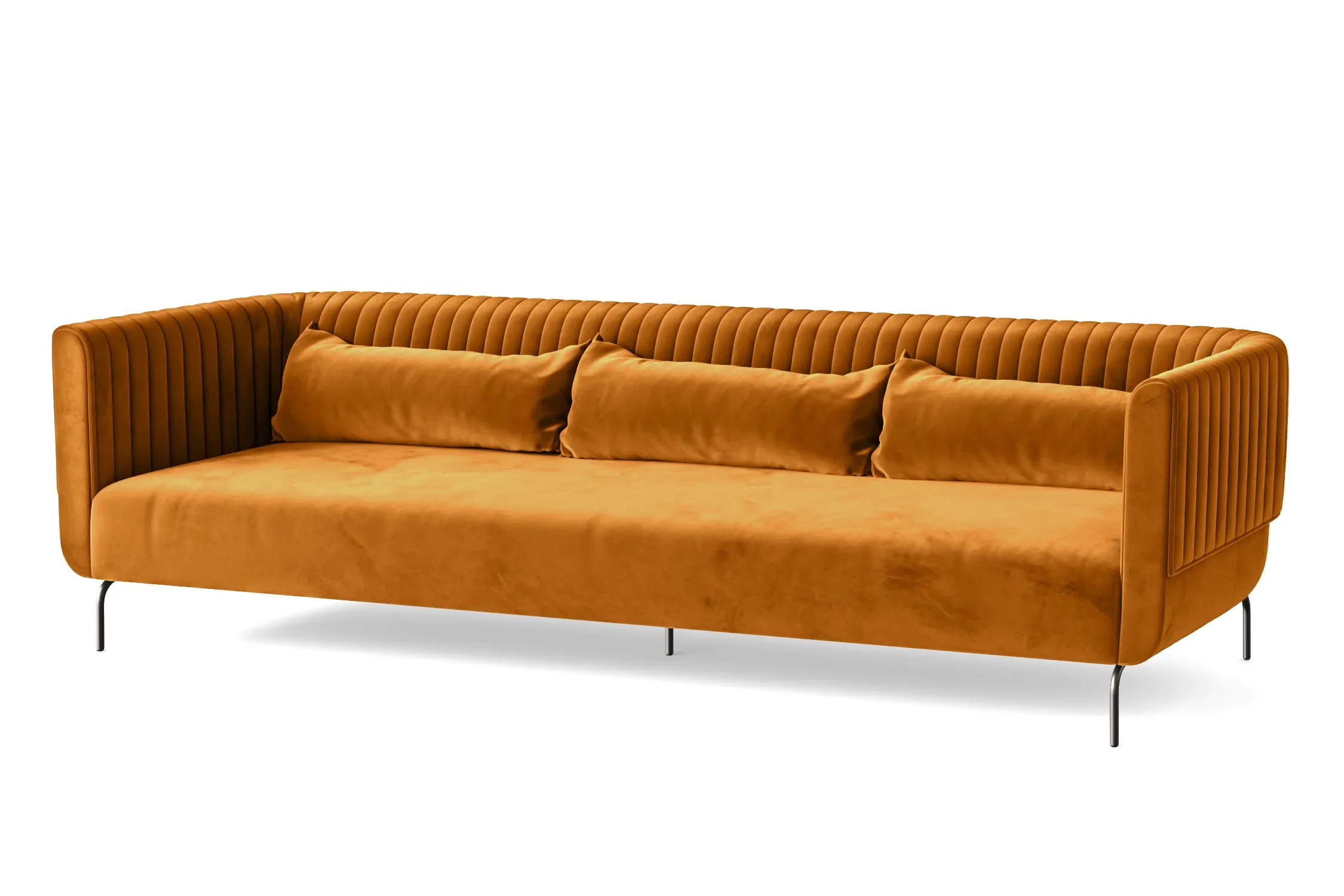 Jackson 4 Seater Sofa Gold Velvet