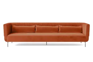 Jackson 4 Seater Sofa Orange Velvet