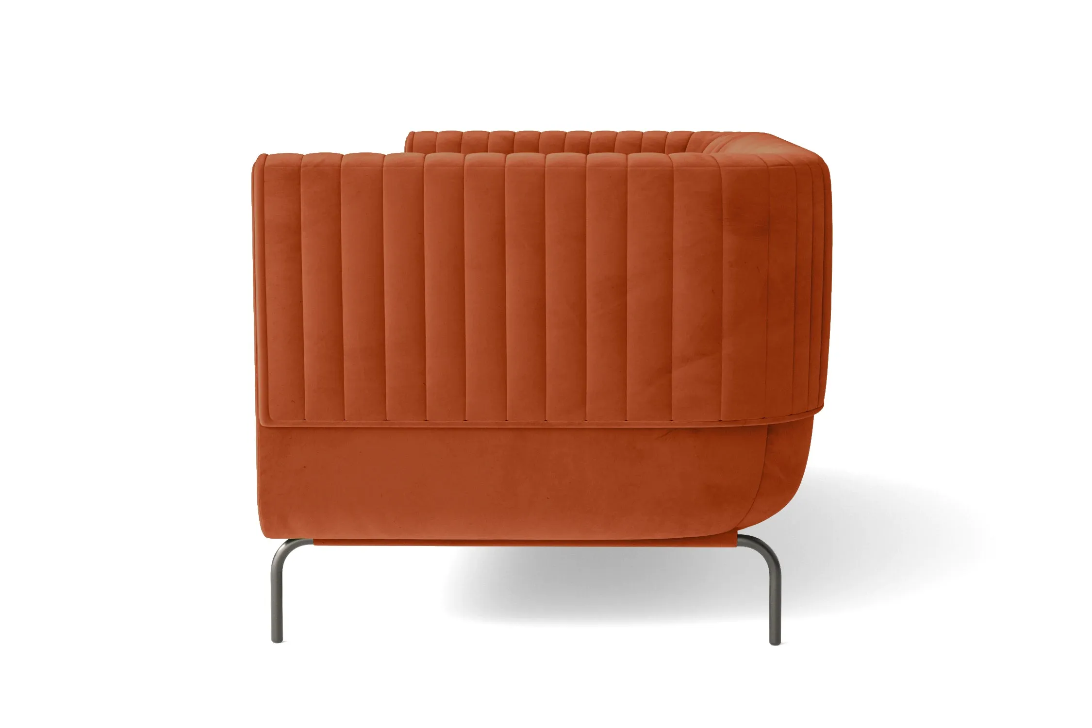 Jackson 4 Seater Sofa Orange Velvet