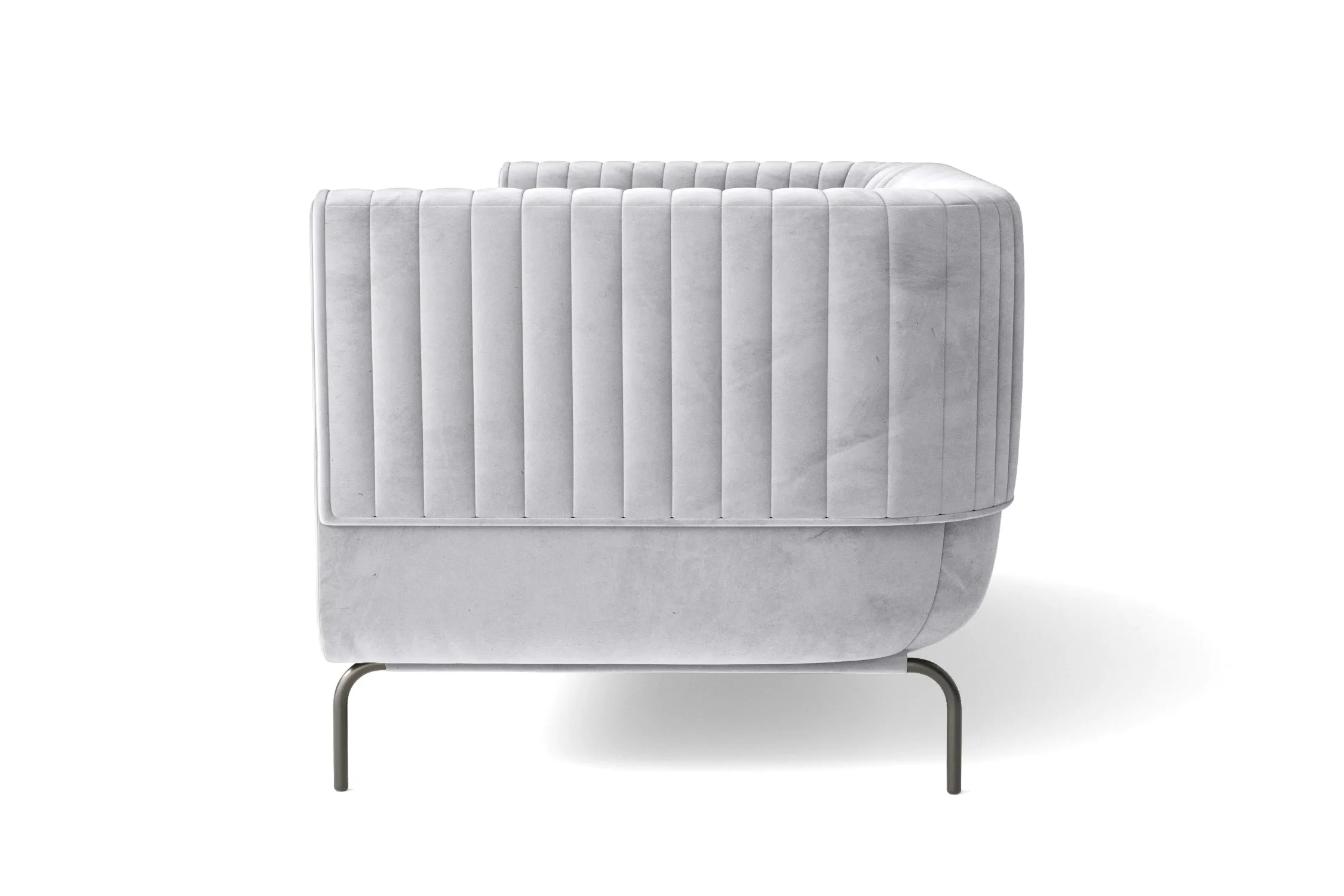 Jackson 4 Seater Sofa Silver Velvet