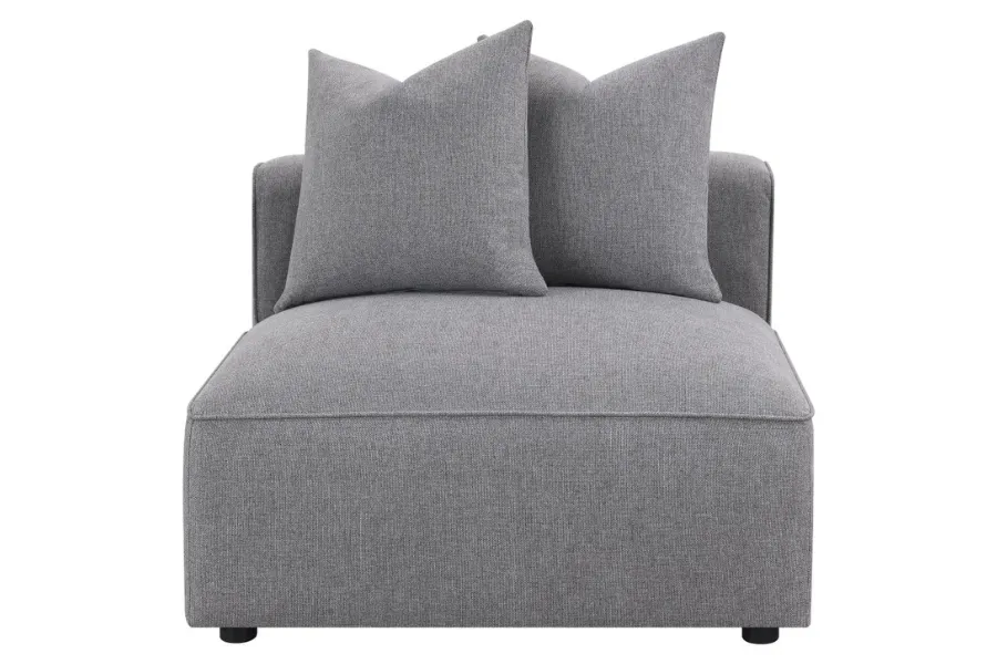 Jennifer Upholstered Armless Chair Grey 551594