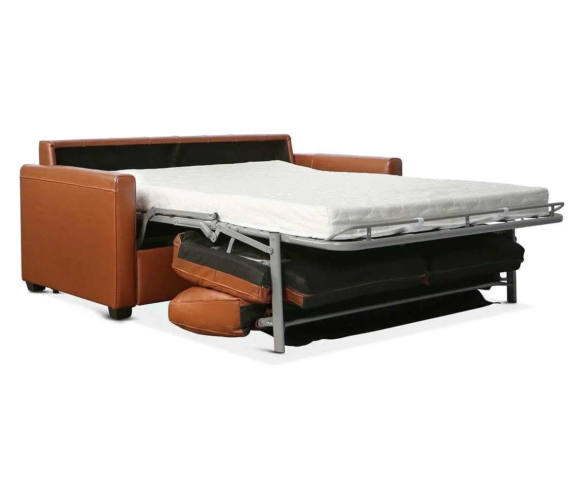 Jonas Leather Full Sleeper Sofa