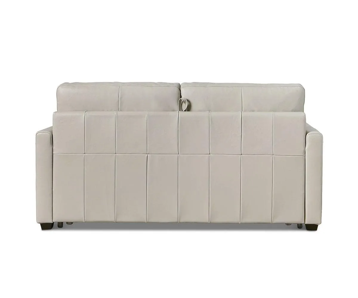 Jonas Leather Full Sleeper Sofa