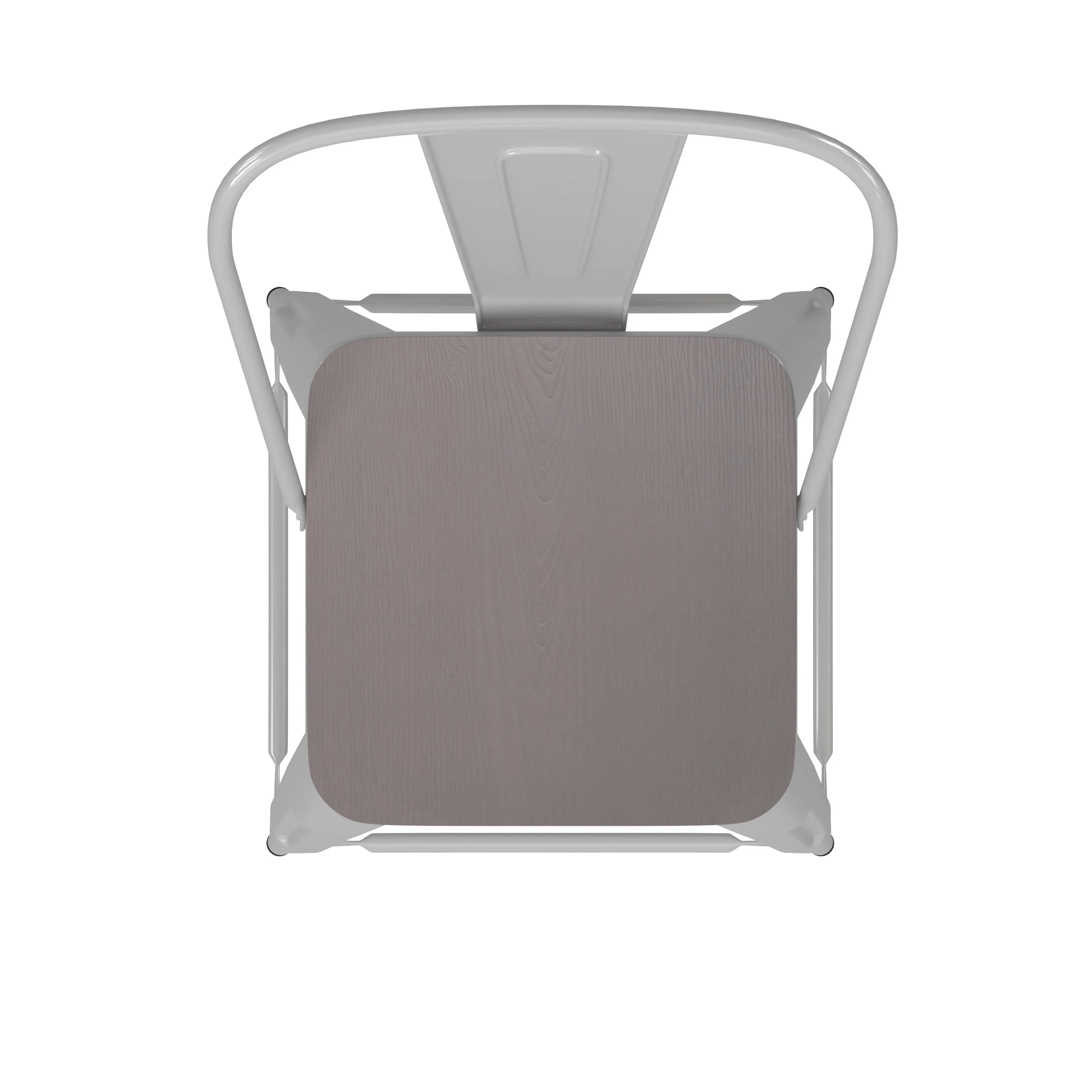 Kai Commercial Grade 24" High Metal Indoor-Outdoor Counter Height Stool with Removable Back and All-Weather Poly Resin Seat