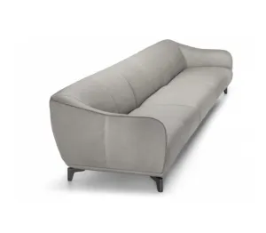 Kailesh Grey Leather Sofa