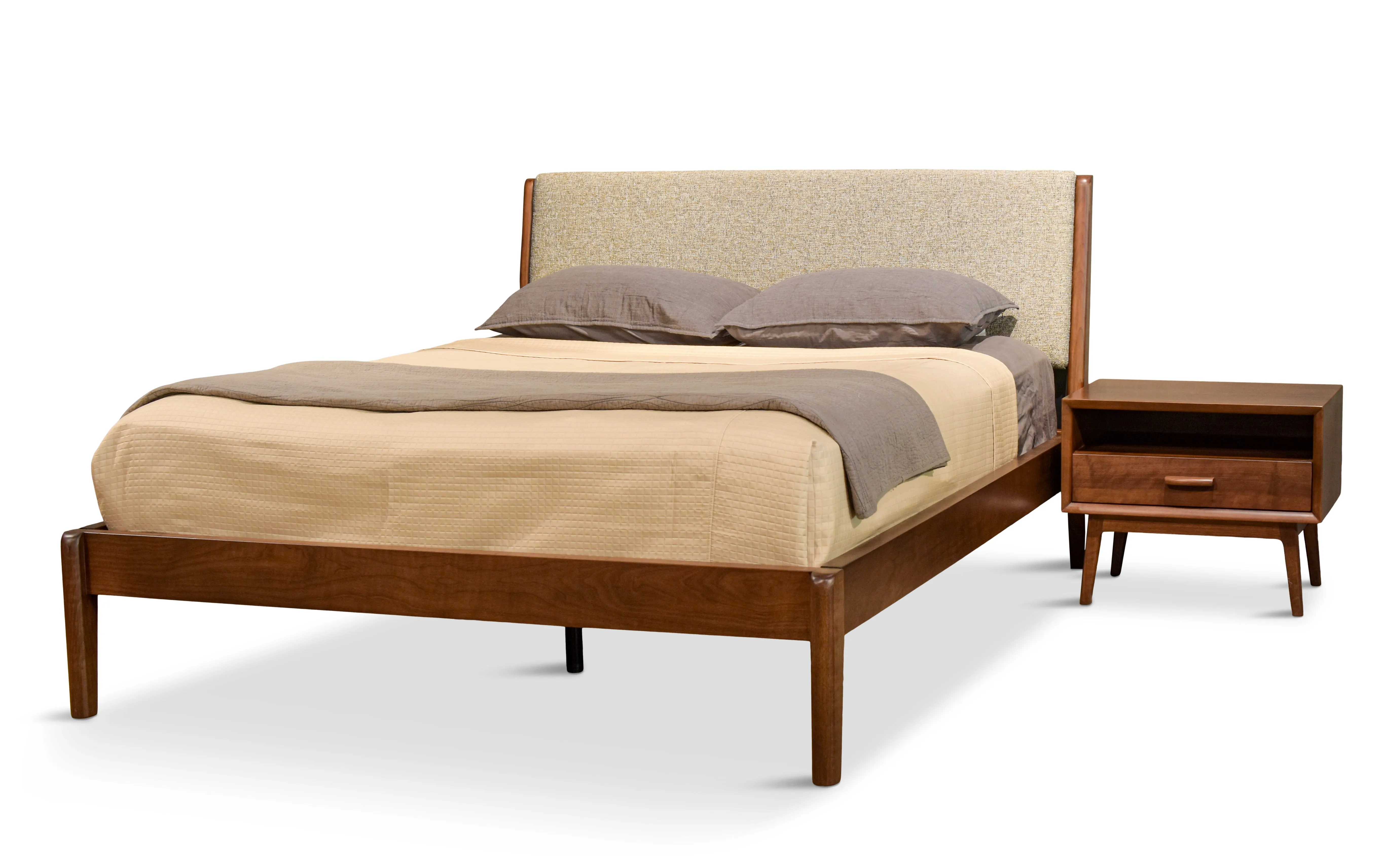 Lewis Mid Century Modern Platform Bed