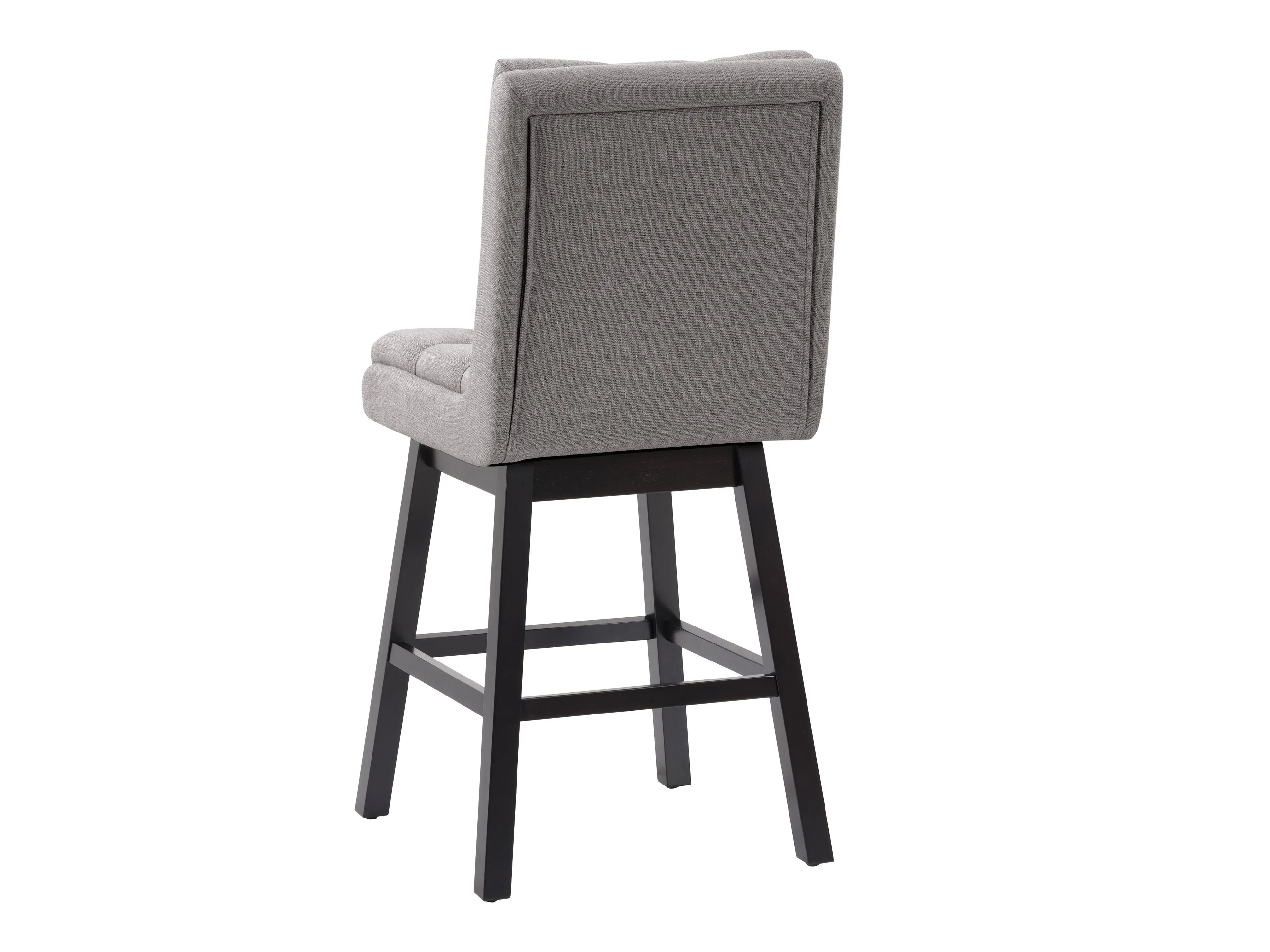 Light Grey Button Tufted Bar Stools