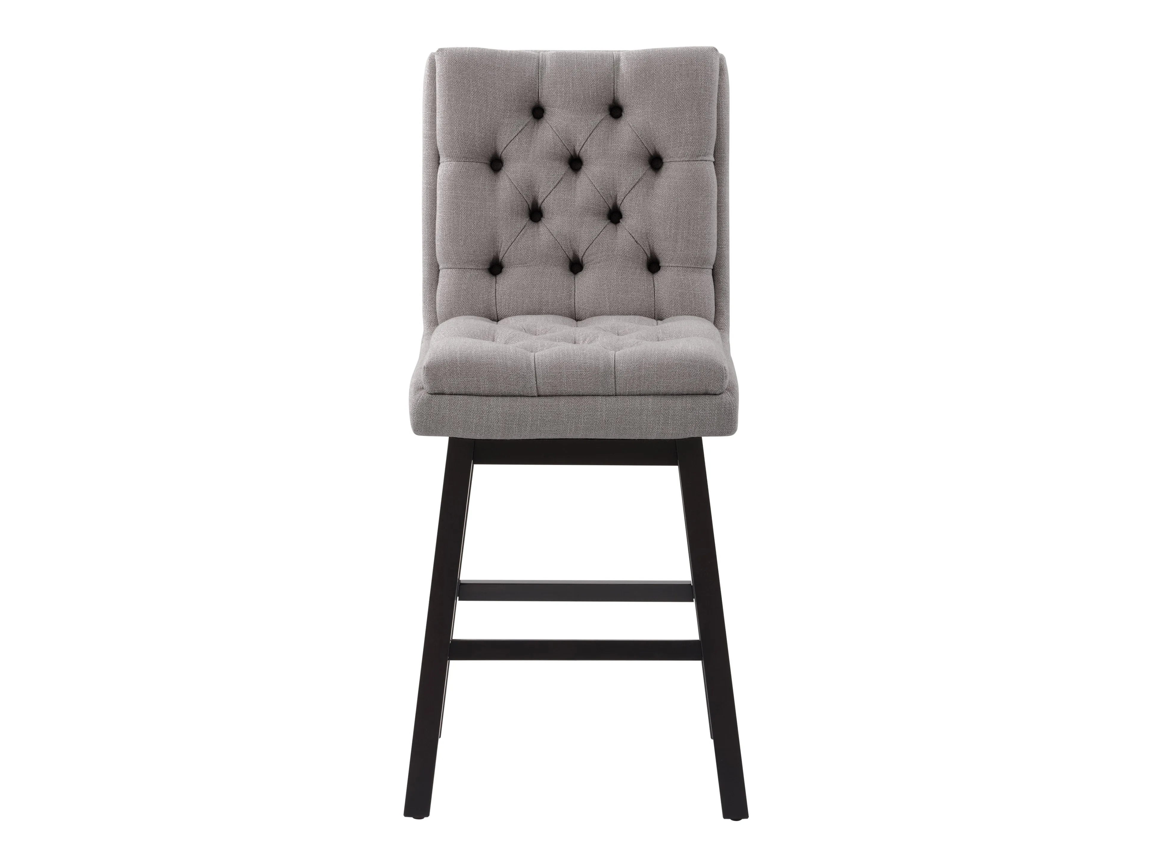 Light Grey Button Tufted Bar Stools