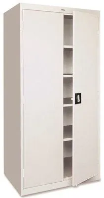 Lorell Fortress Series Steel Storage Cabinets' Light Gray' 36X18X72 In.