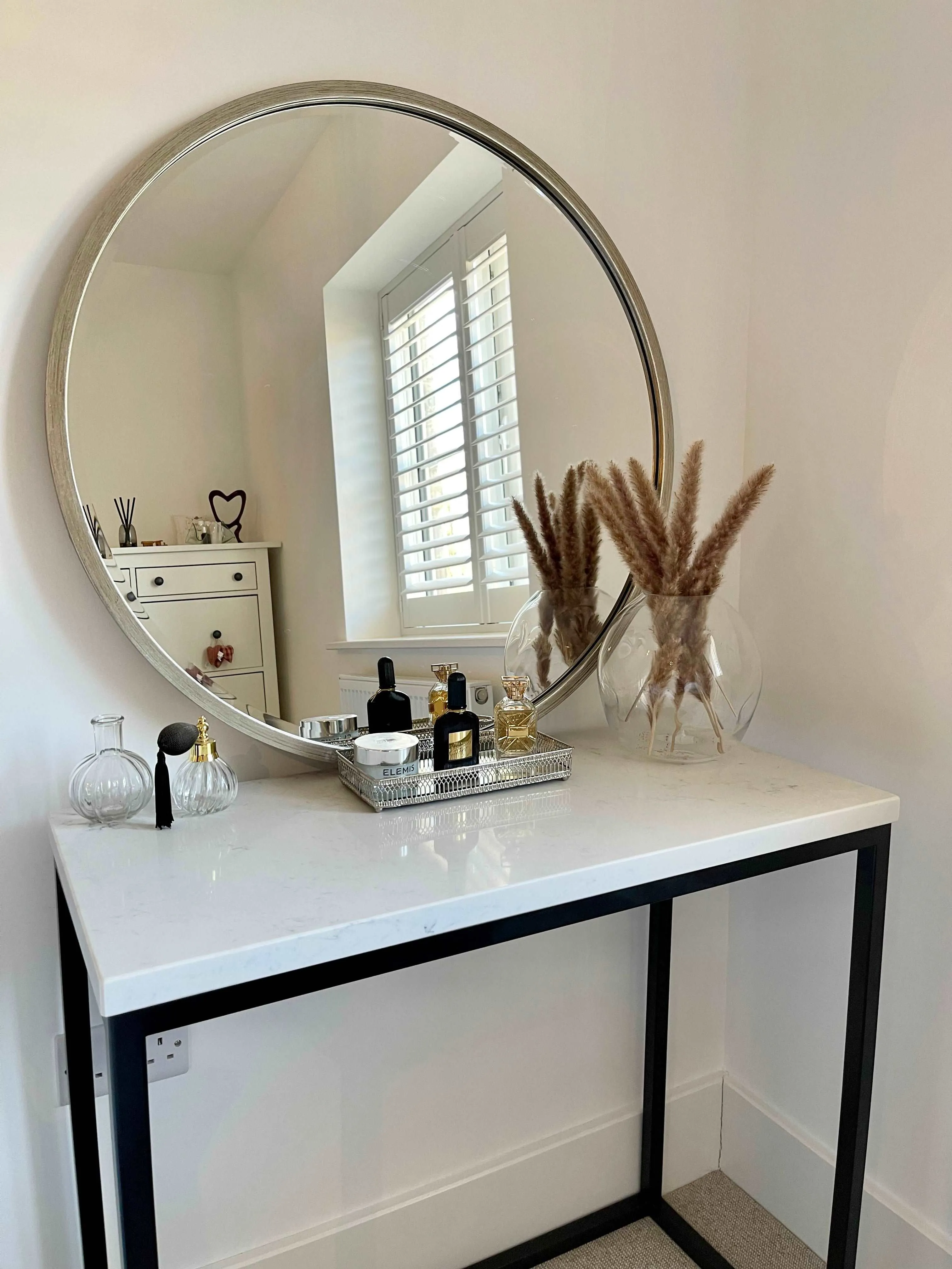 Luna Marble Metal Dressing Table