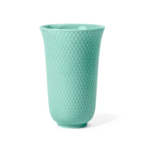 Lyngby Porcelain Rhombe Vase 15 Aqua