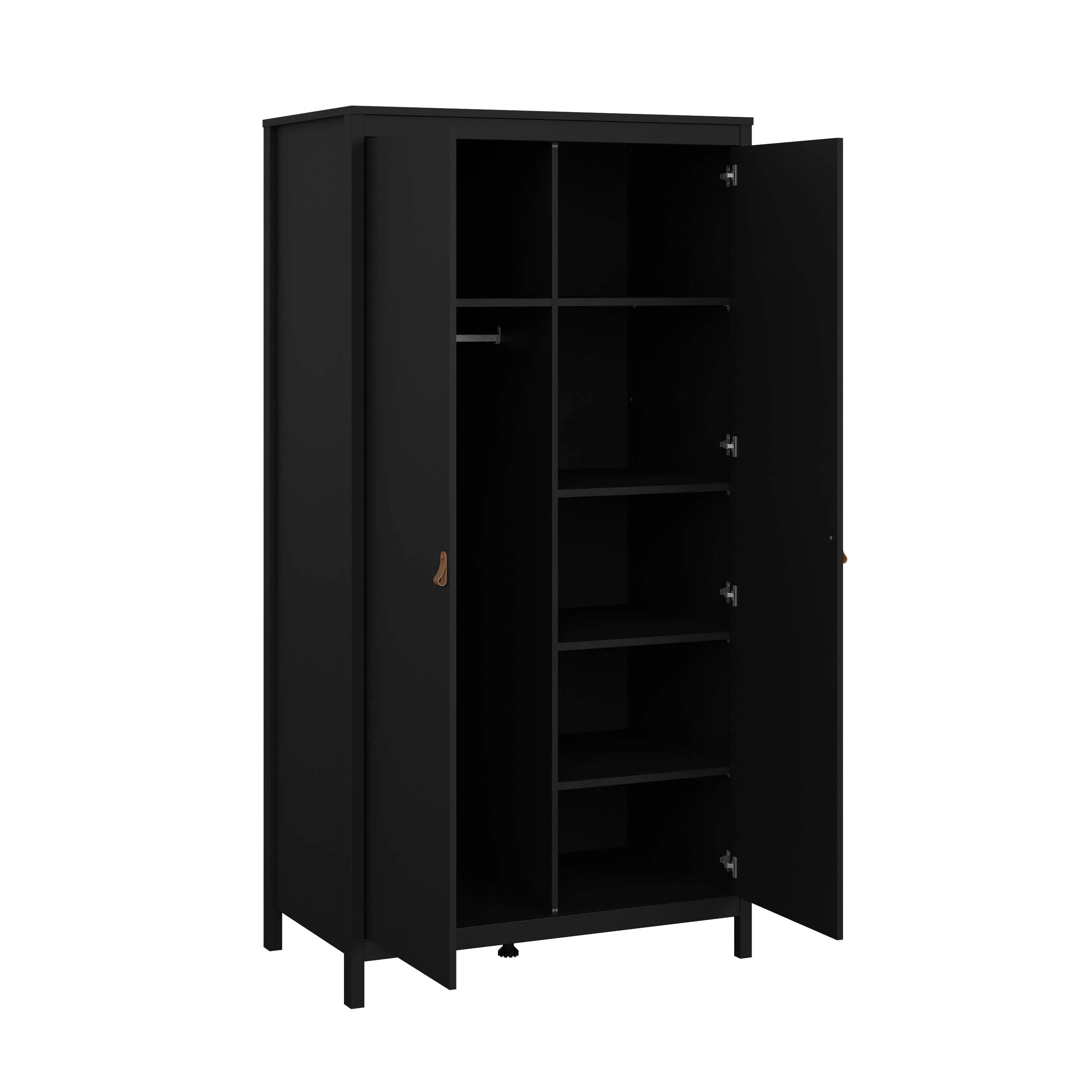 Madrid 2 Door Wardrobe - Black