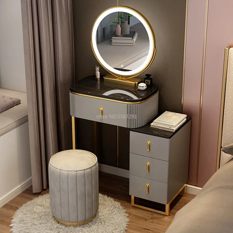 Makeup Vanity Dressing Table Set with Mirror and Storage