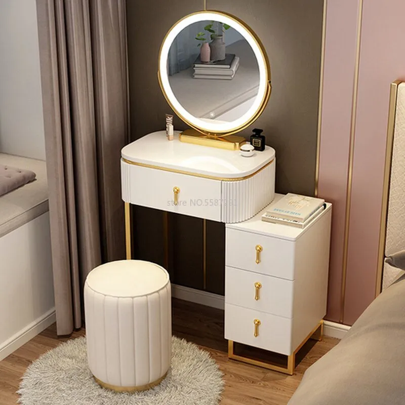 Makeup Vanity Dressing Table Set with Mirror and Storage