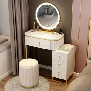 Makeup Vanity Dressing Table Set with Mirror and Storage