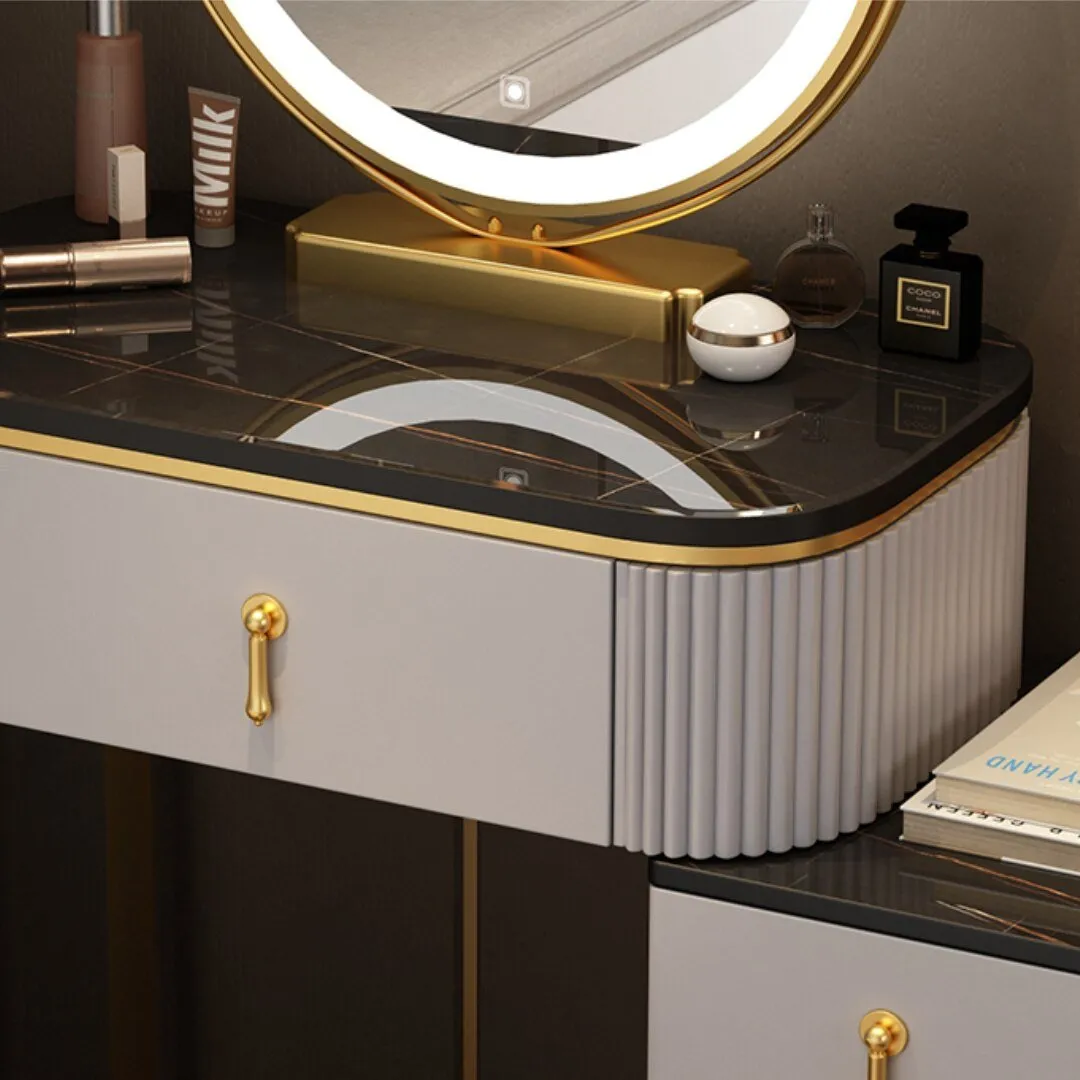 Makeup Vanity Dressing Table Set with Mirror and Storage