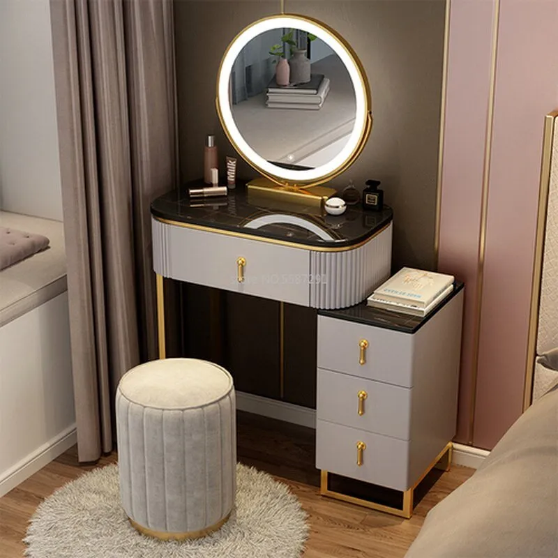 Makeup Vanity Dressing Table Set with Mirror and Storage