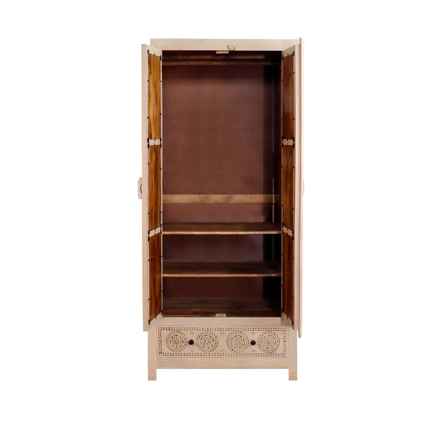 Manella Handcarved 2 Door Wardrobe