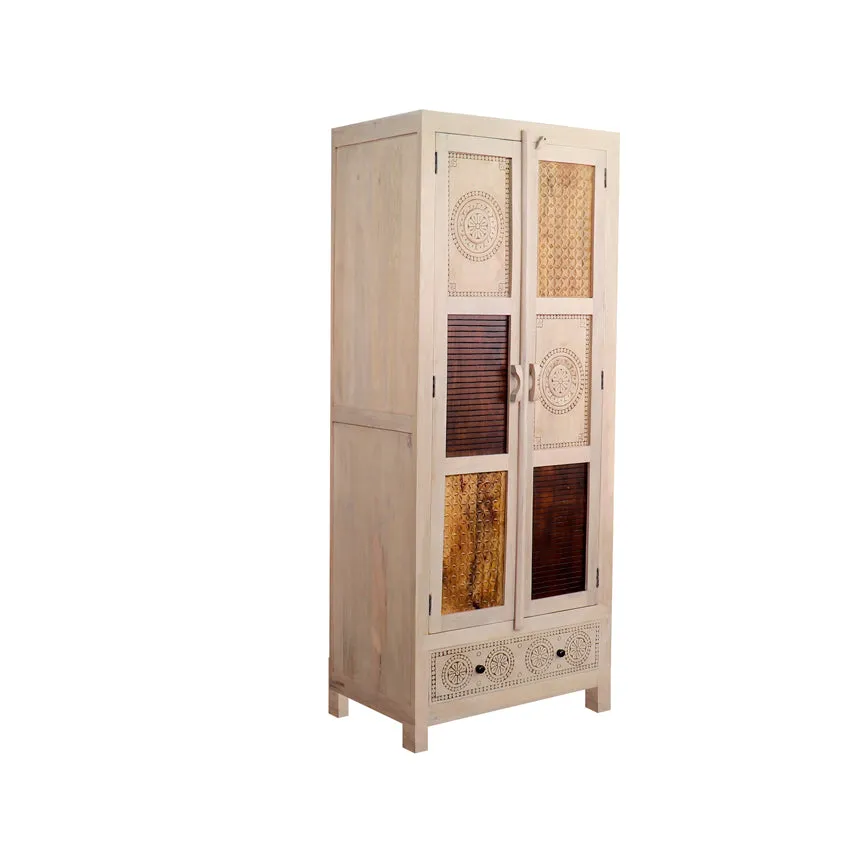 Manella Handcarved 2 Door Wardrobe