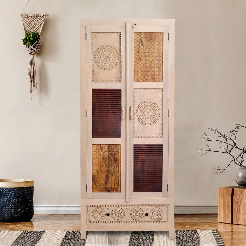 Manella Handcarved 2 Door Wardrobe