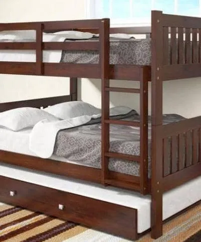 Max Full Size Cappuccino Bunk Bed with Trundle