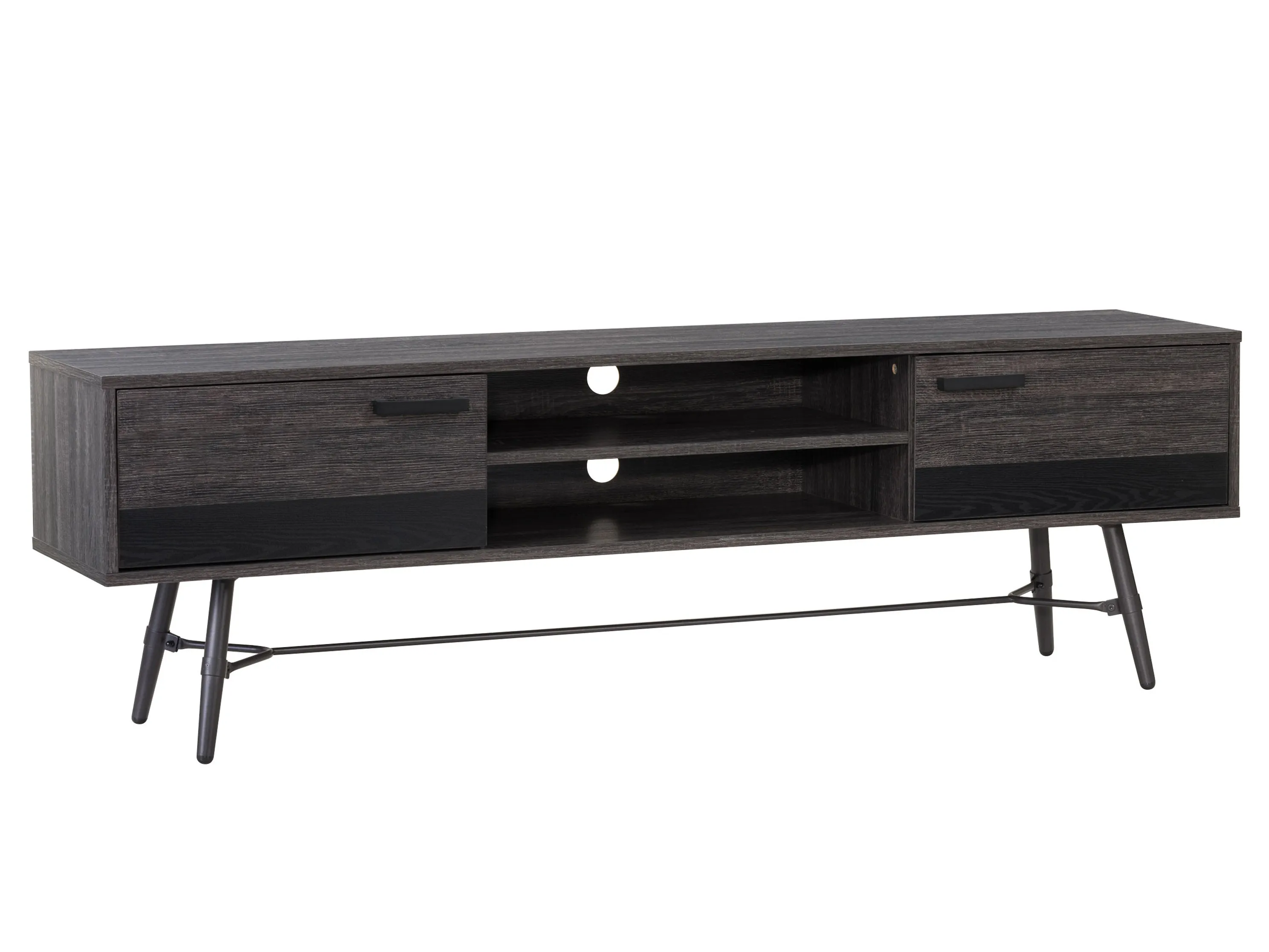 Mid Century Modern TV Stand, TVs up to 85" - Dark Grey