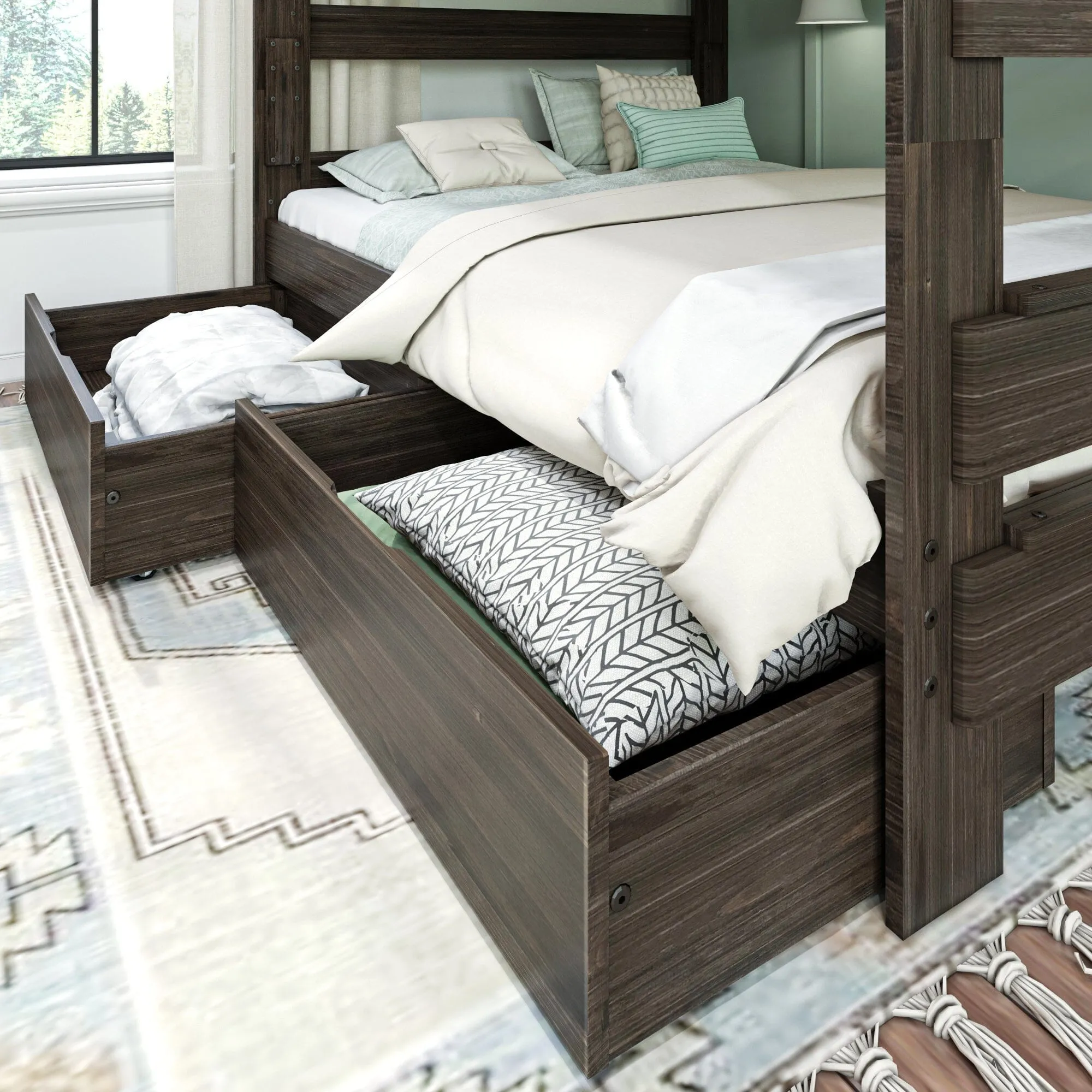 Modern Farmhouse Underbed Storage Drawers for Queen Beds