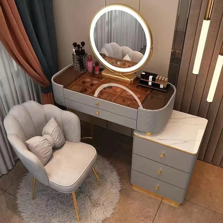 Modern LED Vanity Desk Dresser Table for Household Bedroom