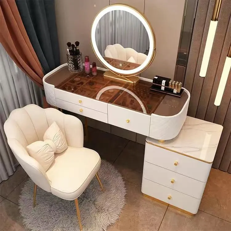 Modern LED Vanity Desk Dresser Table for Household Bedroom