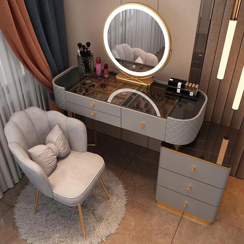 Modern LED Vanity Desk Dresser Table for Household Bedroom