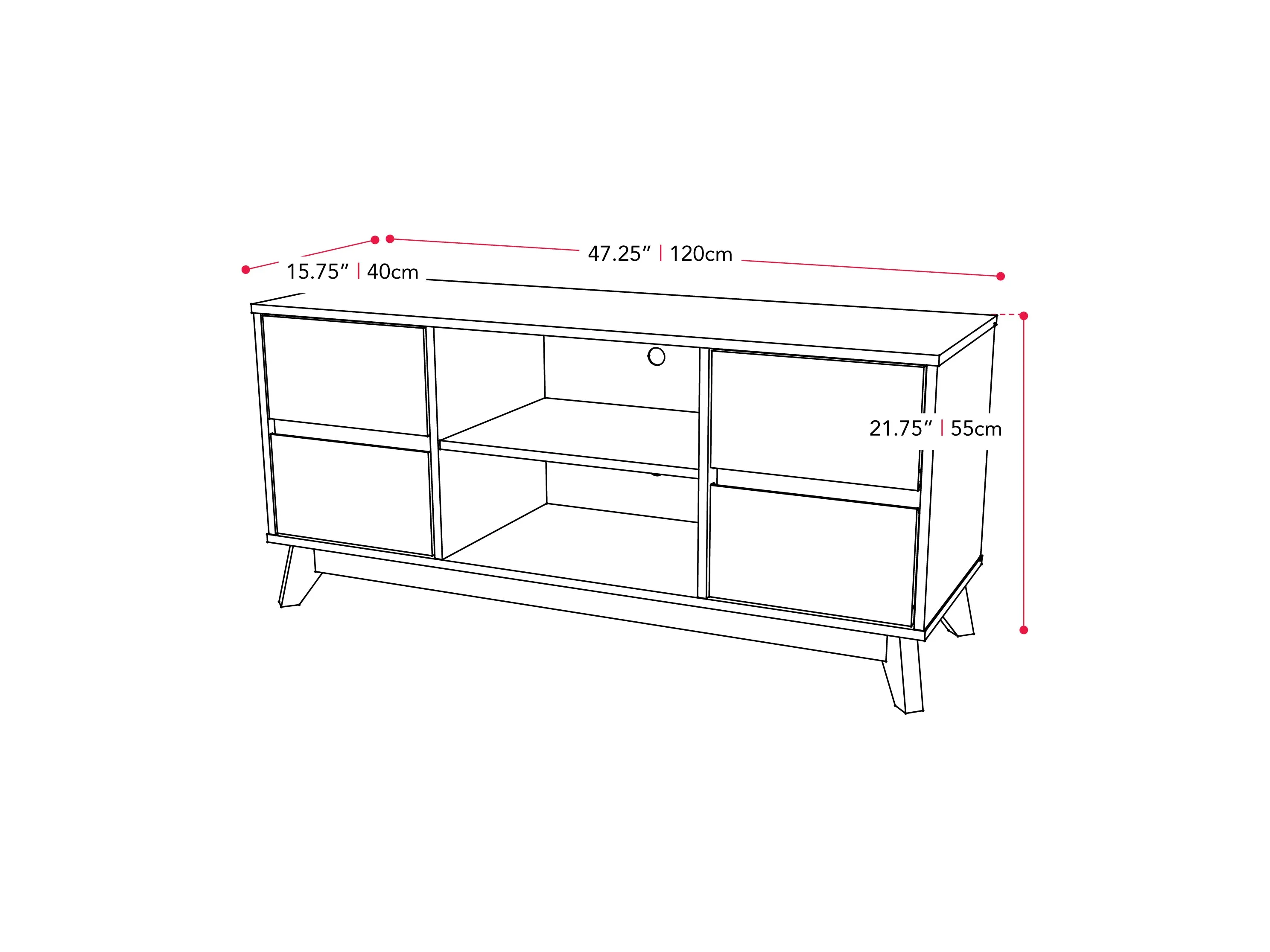 Modern TV Stand, TVs up to 55"