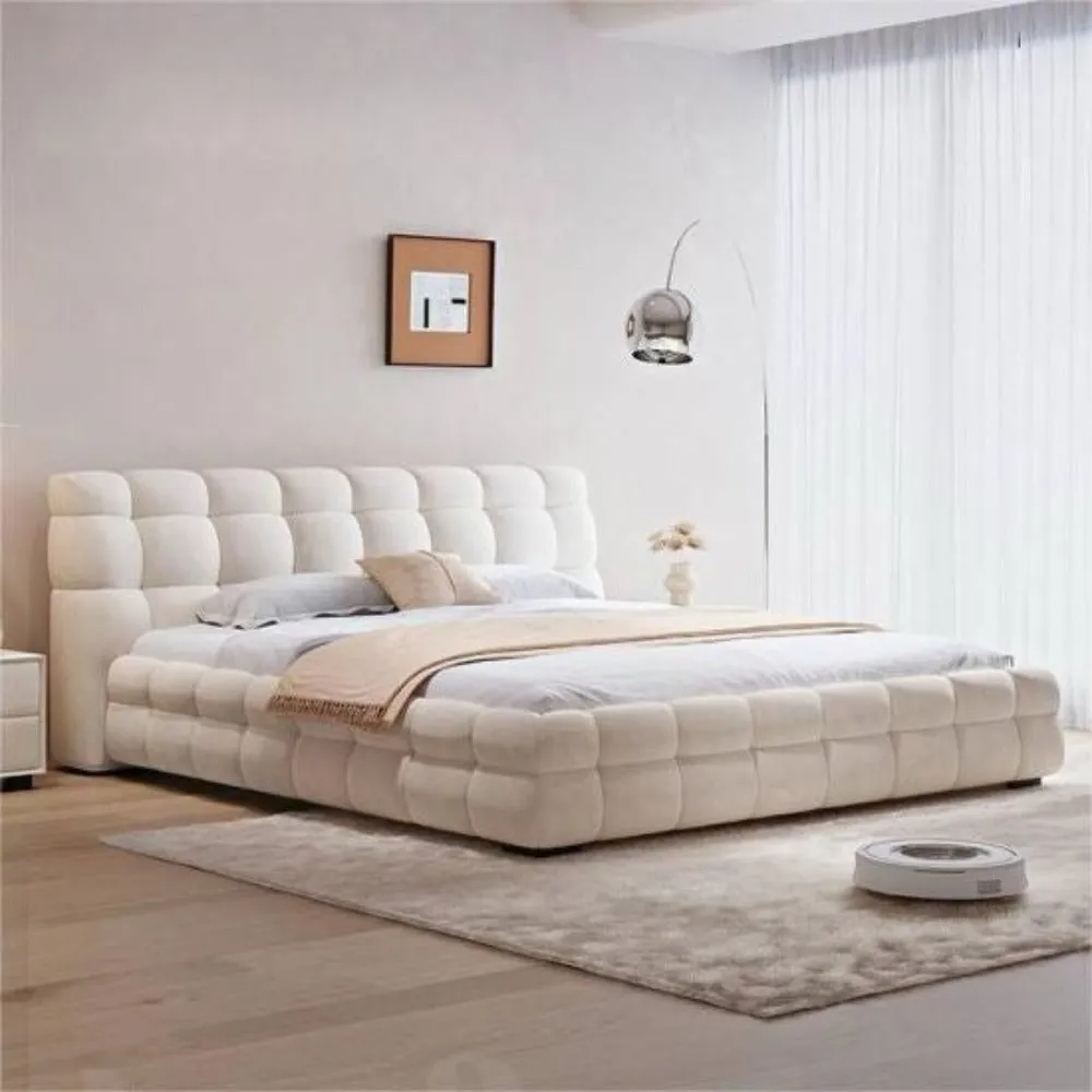 Moraco Premium Upholstered Bed in Towel Cloth